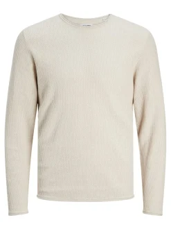 Cooper Crew Neck Striktrøje, Oatmeal, XXL
