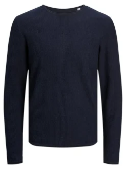 Cooper Crew Neck Striktrøje, Mood Indigo, L