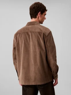 Corduroy Pocket Relaxed Overshirt, Morel, L