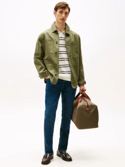 Core Denton Faded Straight Leg Jeans, Tinted Blue, W33/L30