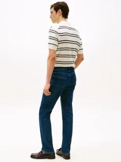 Core Denton Faded Straight Leg Jeans, Tinted Blue, W33/L30