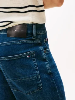 Core Denton Faded Straight Leg Jeans, Tinted Blue, W33/L30