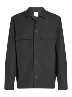 Cotton Blend Overshirt, Ck Black, S