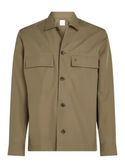 Cotton Blend Overshirt, Tarmac, S