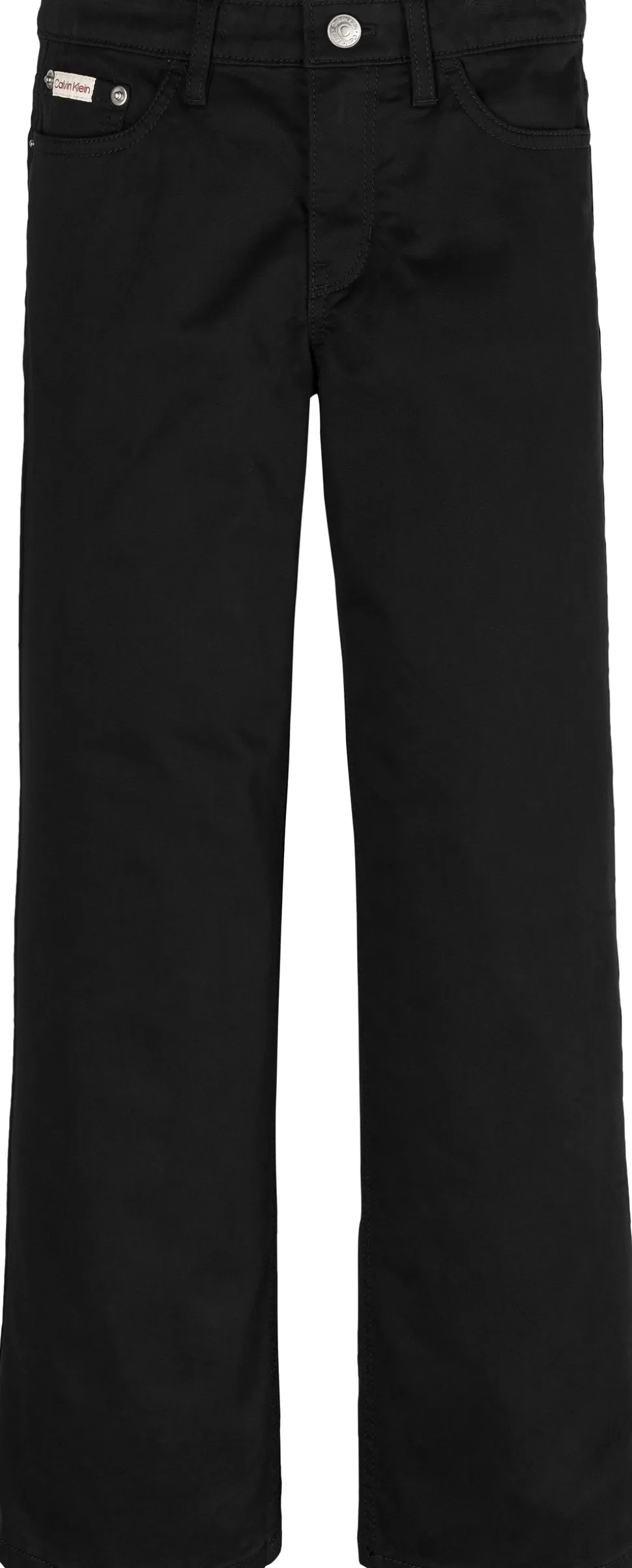 Cotton Sateen 5-pocket Jeans, Black, 152 cm