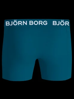 Cotton Stretch 5-pak Boxershorts, Blå/Grøn/Print, L