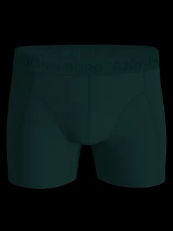 Cotton Stretch 5-pak Boxershorts, Blå/Grøn/Print, L