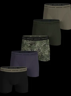 Cotton Stretch 5-pak Boxershorts, Print/Grøn, M