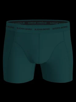 Cotton Stretch 3-pak Boxershorts, Green, M