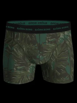 Cotton Stretch 3-pak Boxershorts, Green, M