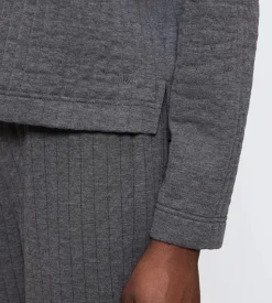 Cozy Comfort Quilted Sweater, Dark Grey Melange, 44