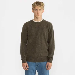 Crewneck Striktrøje, Brown, S