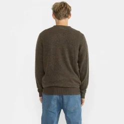 Crewneck Striktrøje, Brown, S