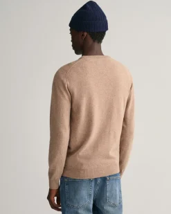 Crewneck Sweater, Sand Melange. 3XL