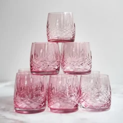Crispy Aqua 2-pak Glas, Pink, 23 cl