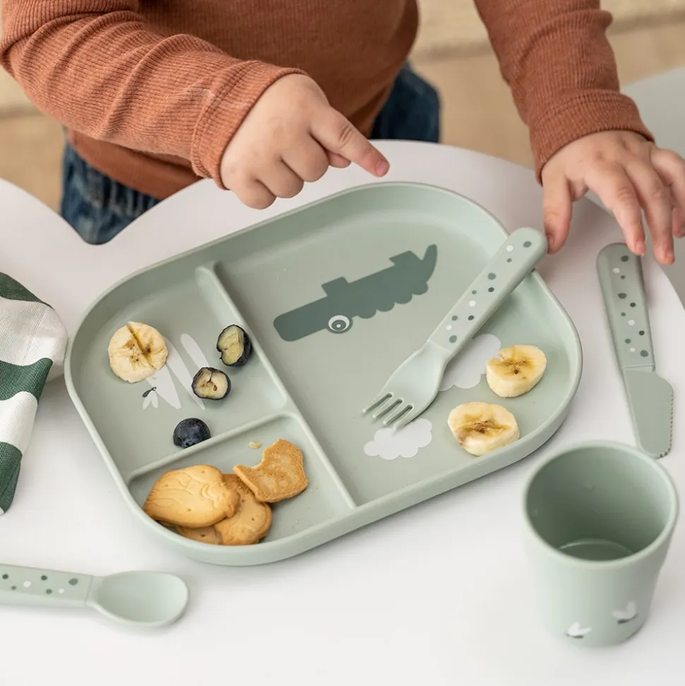 Croco Foodie Inddelt Tallerken, Grøn