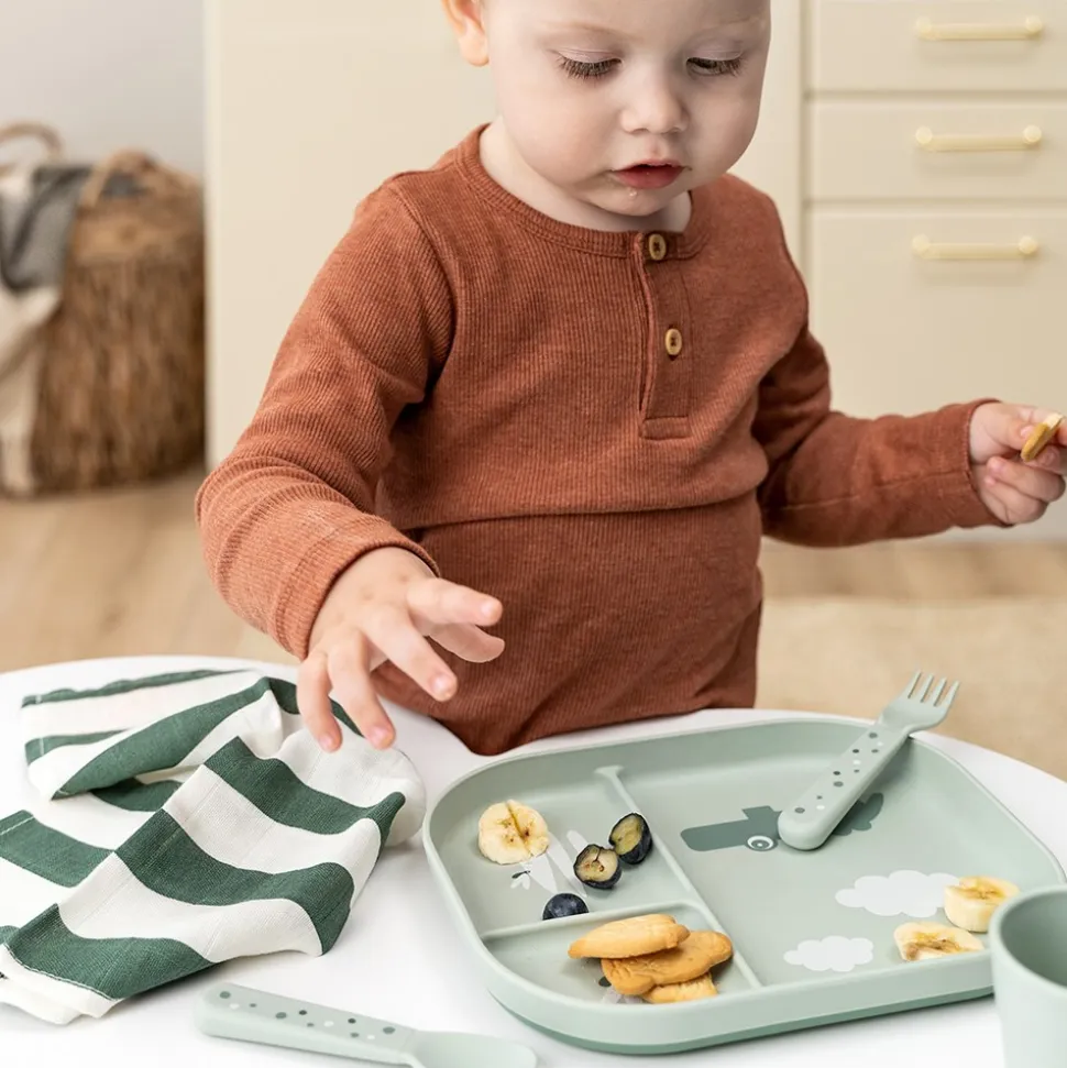 Croco Foodie Inddelt Tallerken, Grøn