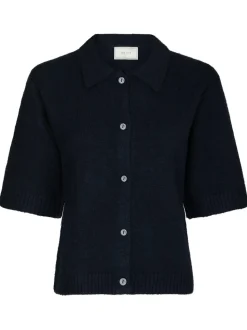 Cunna Knit Bluse, Navy, 38