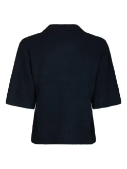Cunna Knit Bluse, Navy, 38