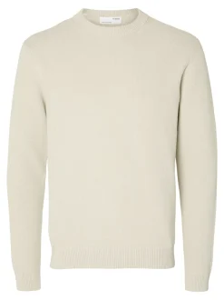 Dane Structure Crew Neck Striktrøje, Oatmeal, L