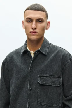 David Overshirt, Washed Black, XL