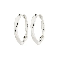 Dawn Hoops, Silver Plated