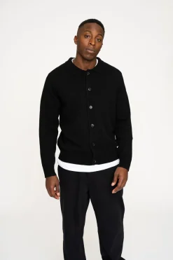 Dean Knit Cardigan, Black, XL