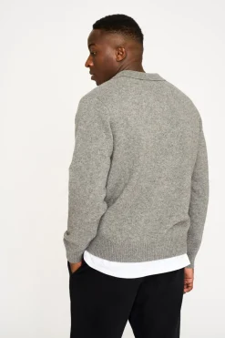 Dean Knit Cardigan, Light Grey Melange, M