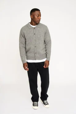 Dean Knit Cardigan, Light Grey Melange, M