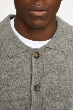 Dean Knit Cardigan, Light Grey Melange, M