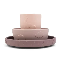 Deer Friends Stick&Stay Spisesæt, Powder