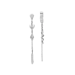 Delfine Øreringe, Silver White Zirkon