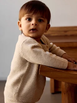 Denver Langærmet Cardigan, Peyote Melange, 86 cm