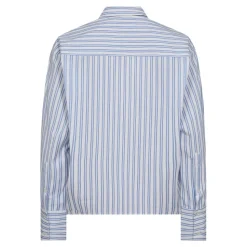 DevinCC Stripe Tie Skjorte, Blue, L