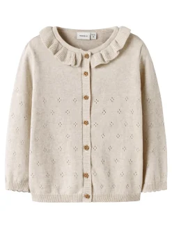 Diame Knit Cardigan, Peyote Melange, 116 cm