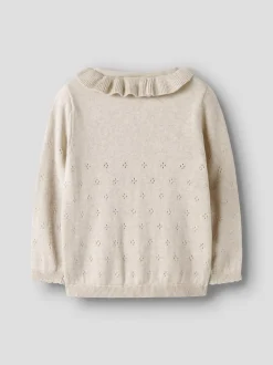 Diame Knit Cardigan, Peyote Melange, 116 cm