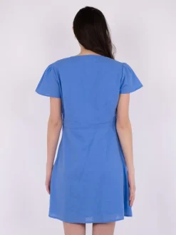 Diara Linen Kjole, Dusty Blue, 40