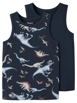 Dino 2-pak Undertrøjer, Navy Blazer, 110 cm