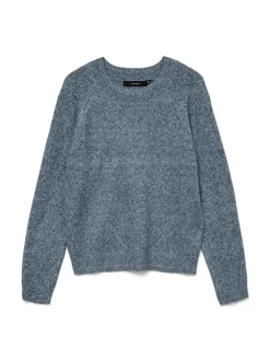 Doffy LS Striktrøje, Dark Denim, L