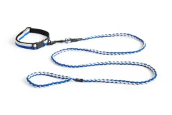 Dog Flat Hundehalsbånd, Blue/Off White