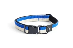 Dog Flat Hundehalsbånd, Blue/ Off White