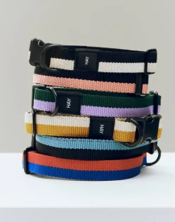 Dog Flat Hundehalsbånd, Off White/Ochre