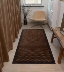 Dot Gulvmåtte, Cognac/Mørkebrun, 90x200 cm