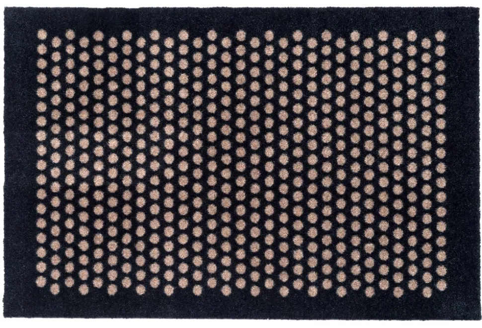 Dot Gulvmåtte, Sort/Sand, 60x90 cm