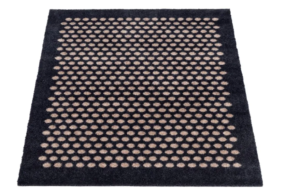 Dot Gulvmåtte, Sort/Sand, 60x90 cm