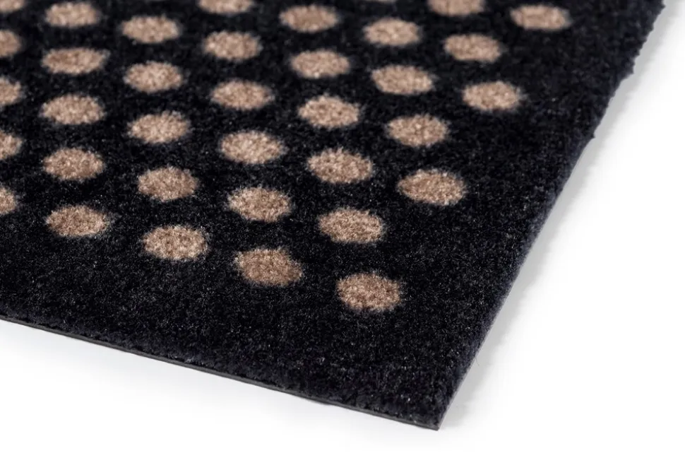 Dot Gulvmåtte, Sort/Sand, 60x90 cm