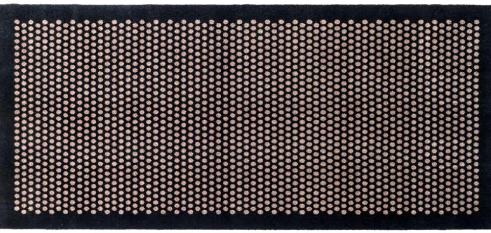 Dot Gulvmåtte, Sort/Sand, 90x200 cm