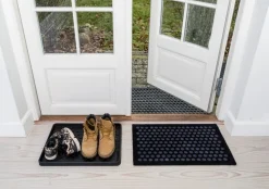 Dot Gummi Dørmåtte, Black, 60x90 cm