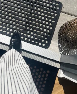 Dot Gummi Dørmåtte, Black, 60x90 cm