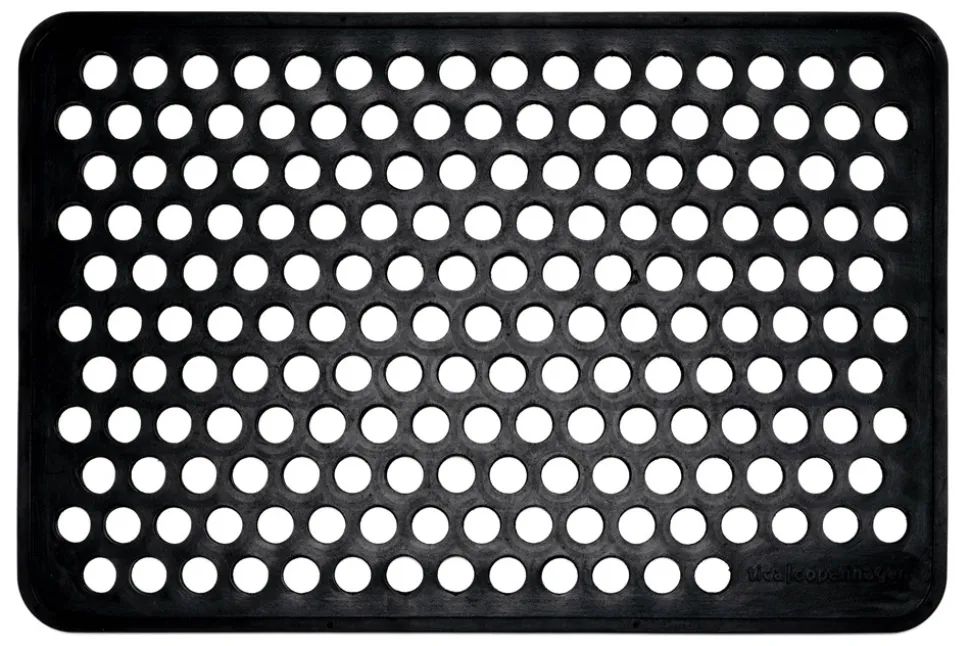 Dot Gummi Dørmåtte, Black, 40x60 cm
